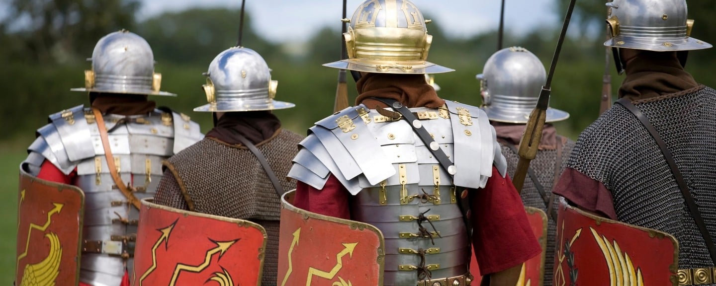 Roman soldiers marching
